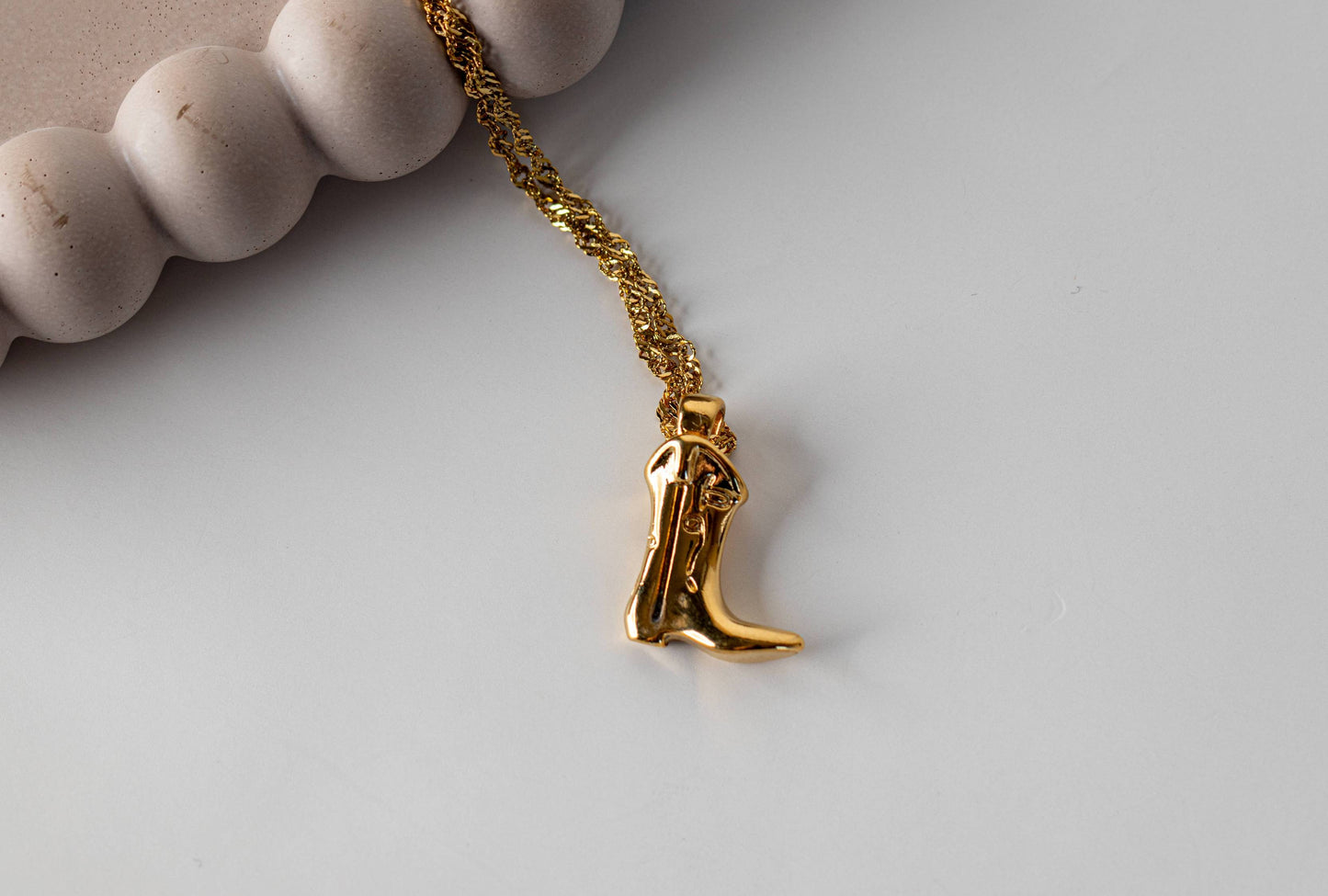 Cowboy Boots Necklace 18K Gold Plated
