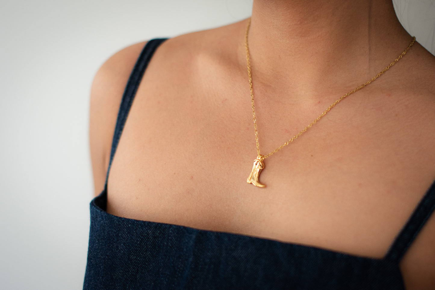 Cowboy Boots Necklace 18K Gold Plated