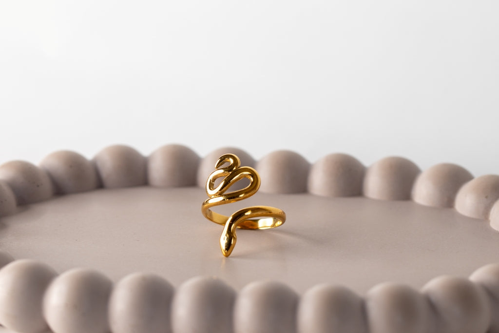 18K Stainless Steel Snake Ring
