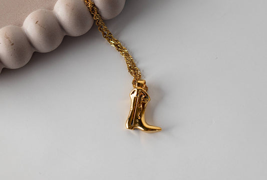 Cowboy Boots Necklace 18K Gold Plated