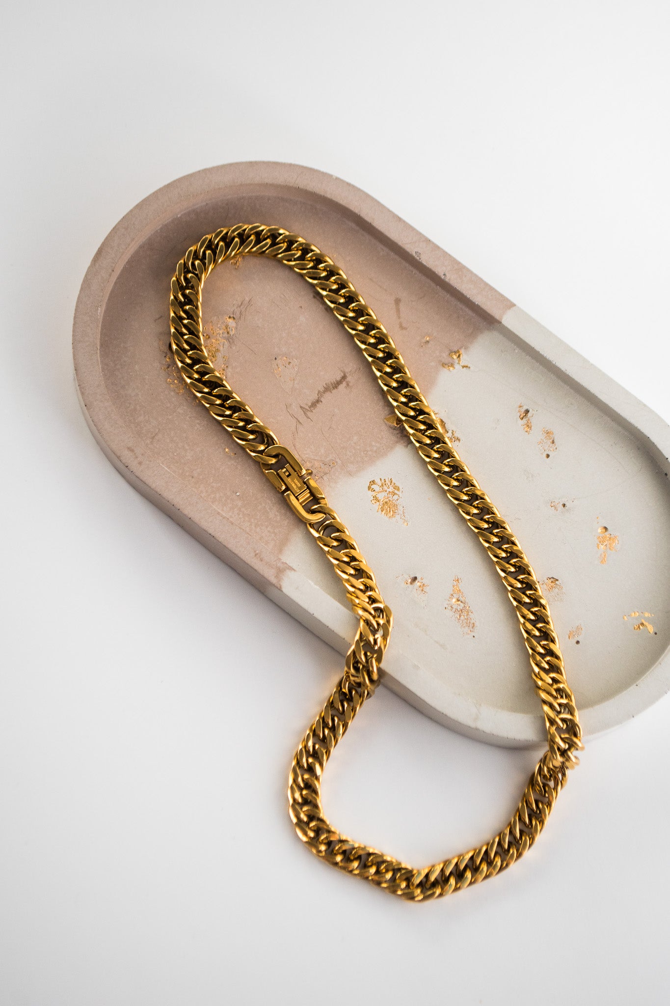 8mm Cuban Necklace 18K Gold Plated