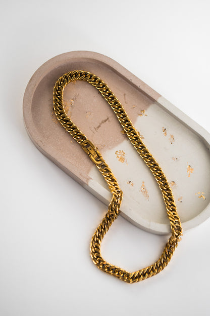8mm Cuban Necklace 18K Gold Plated