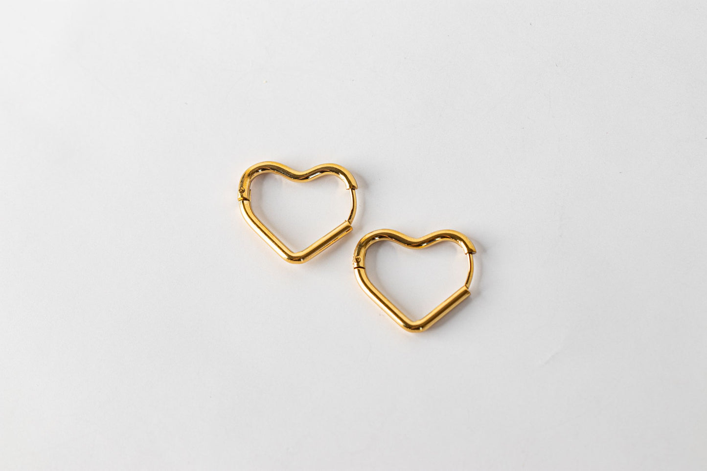 Heart Shaped Hoop Earrings