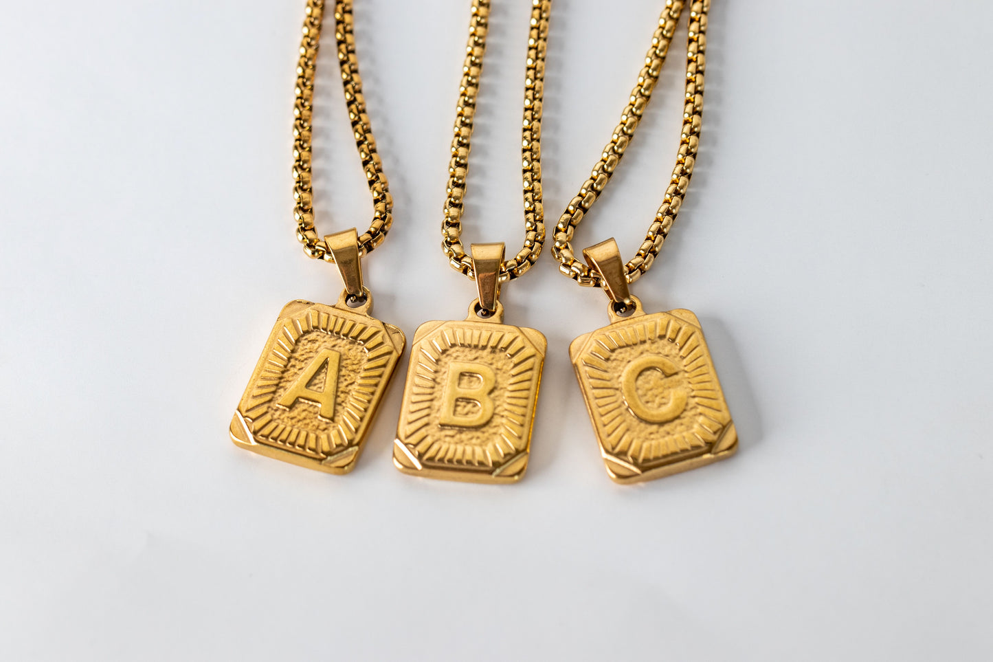 Letter Initial Necklace Unisex