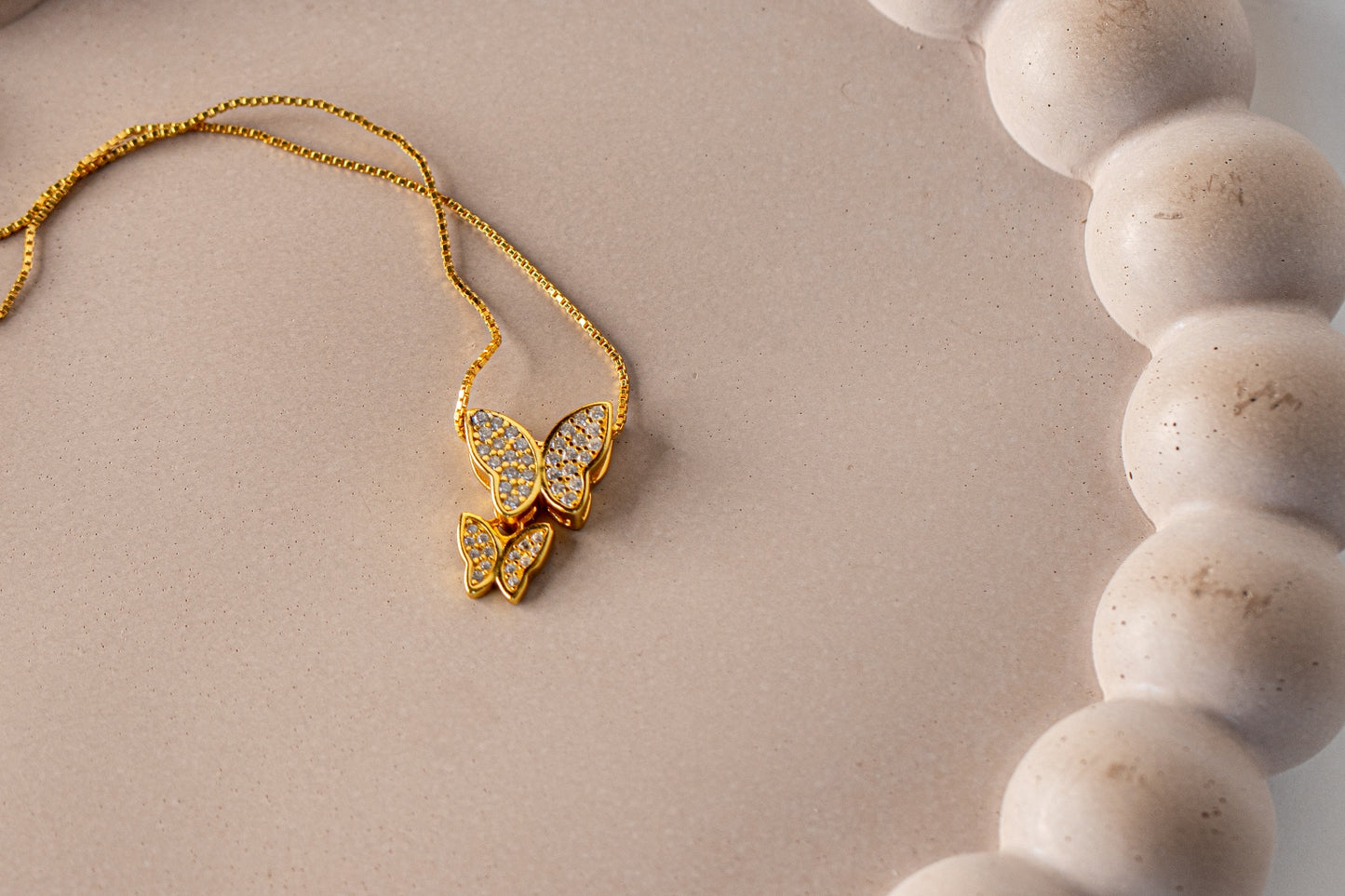 Butterfly Necklace with Cubic Zirconia