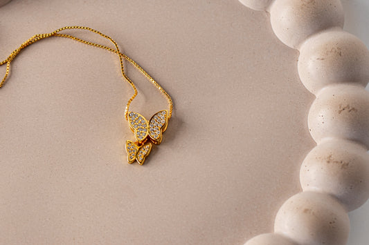 Butterfly Necklace with Cubic Zirconia