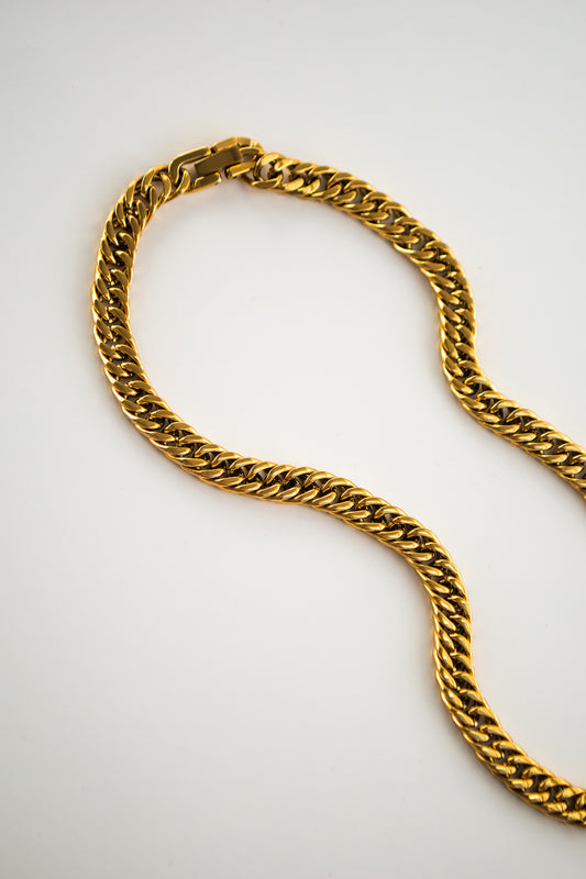 8mm Cuban Necklace 18K Gold Plated