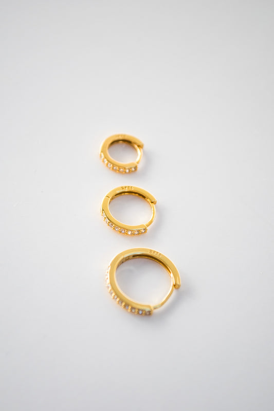 [gá.kus.] Hoop Earrings with Zirconias